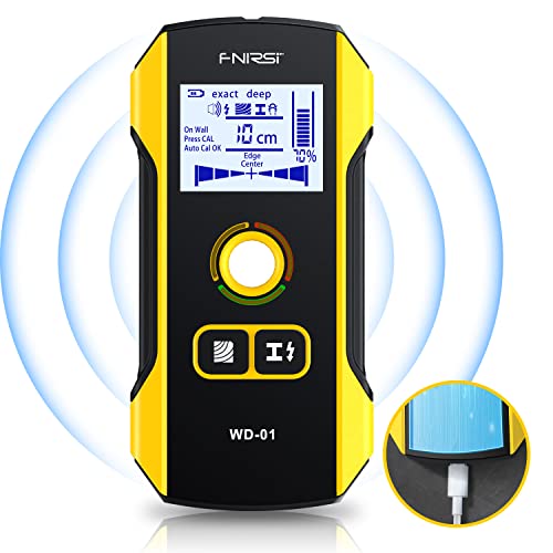 FNIRSI WD-01 6 in 1 Rechargeable Stud Finder Wall Scanner, Positioning Hole