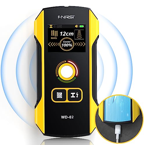 FNIRSI WD-02 6 in 1 Rechargeable Stud Finder Wall Scanner, TFT Display