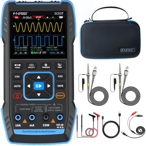 FNIRSI 2C53T 3-in-1 50MHz 2CH Oscilloscope Multimeter DDS Signal Generator