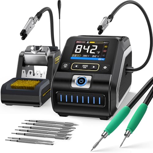 FNIRSI DWS-200 200W High Power Soldering Station Kit,2 Helping Hands