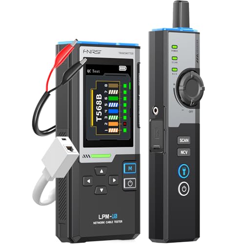 FNIRSI LPM-10A Network Cable Tester Kit, for CAT5 CAT5e CAT6 RJ11 RJ45
