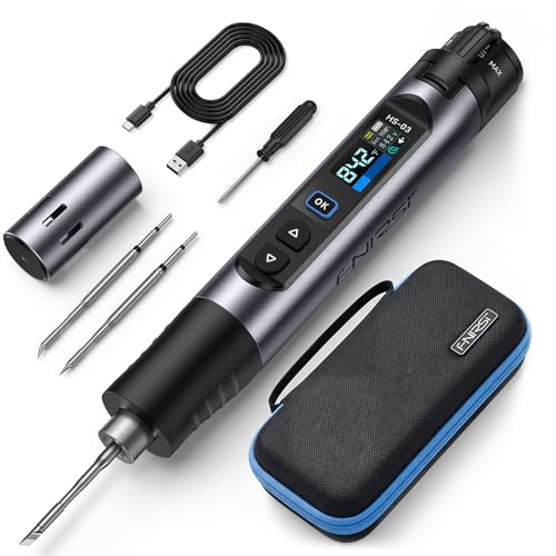 FNIRSI HS-03 Cordless Soldering Iron Kit, 2600mAh Battery, 3s Fast Heating